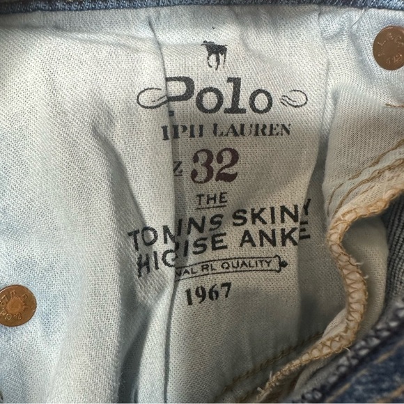 Polo Ralph Lauren Women’s Tompkins Skinny High-Rise Raw Hem Ankle Jeans 32 - Picture 9 of 10